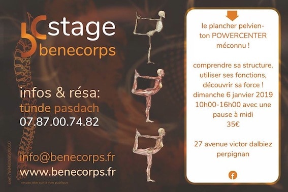 Stages et formations : le plancher pelvien Benecorps Perpignan